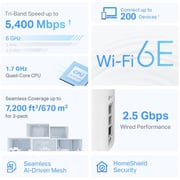 راوتر TP-Link AXE5400 Tri-Band Mesh Wi-Fi 6E