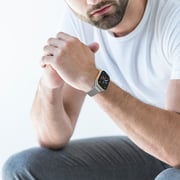 Blupebble Cinque Torri Silicone Reversible Magnetic Watch Strap Grey/Yellow