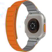 Blupebble Terminio Silicone Reversible Magnetic Watch Strap Grey/Orange
