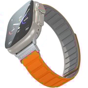 Blupebble Terminio Silicone Reversible Magnetic Watch Strap Grey/Orange