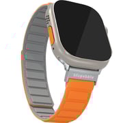 Blupebble Terminio Silicone Reversible Magnetic Watch Strap Grey/Orange