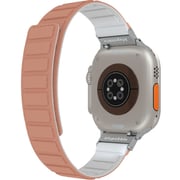 Blupebble Rosa Silicone Reversible Magnetic Watch Strap Pink/White