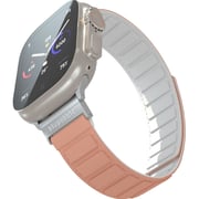 Blupebble Rosa Silicone Reversible Magnetic Watch Strap Pink/White