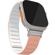 Blupebble Rosa Silicone Reversible Magnetic Watch Strap Pink/White
