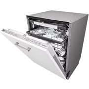 غسالة صحون LG QuadWash بالبخار، تكفي 14 فرد، مع تقنية EasyRack Plus، محرك إنفرتر مباشر، وتقنية ThinQ