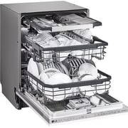 غسالة صحون LG QuadWash بالبخار، تكفي 14 فرد، مع تقنية EasyRack Plus، محرك إنفرتر مباشر، وتقنية ThinQ