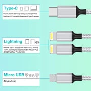 CrossFit 4-in-1 Universal USB Cable 2m White