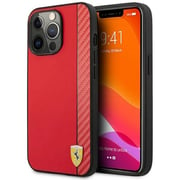 Ferrari PU Smooth & Carbon Hard Case Red iPhone 13 Pro