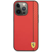 Ferrari PU Smooth & Carbon Hard Case Red iPhone 13 Pro