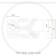 EKWB EK-Quantum Micro Rotary Torque Fitting 20.75mm Silver