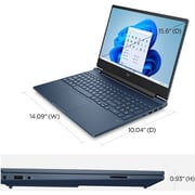 HP Victus Gaming (2023) Laptop - 13th Gen / Intel Core i5-13420H / 15.6inch FHD / 512GB SSD / 8GB RAM / 6GB NVIDIA GeForce RTX 3050 Graphics / Windows 11 Home / English Keyboard / Blue / International Version - [15-fa1093dx]