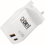 E-Den Dual Port Charger White