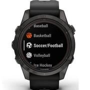 Garmin Fenix 7S Pro Sapphire Solar Edition Carbon Gray DLC Titanium with Black Band Smartwatch 42mm 010-02776-11