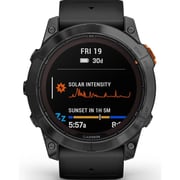 Garmin Fenix 7X Pro Solar Edition Slate Gray Stainless Steel with Black Band Smartwatch 51mm 010-02778-01