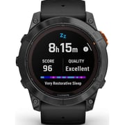 Garmin Fenix 7X Pro Solar Edition Slate Gray Stainless Steel with Black Band Smartwatch 51mm 010-02778-01