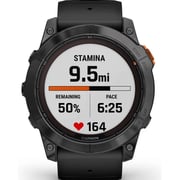 Garmin Fenix 7X Pro Solar Edition Slate Gray Stainless Steel with Black Band Smartwatch 51mm 010-02778-01