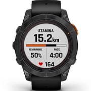 Garmin Fenix 7 Pro Solar Edition Slate Gray Stainless Steel with Black Band Smartwatch 47mm 010-02777-01