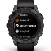 Garmin Fenix 7 Pro Sapphire Solar Edition Carbon Gray DLC Titanium with Black Band Smartwatch 47mm 010-02777-11