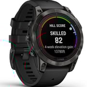 Garmin Fenix 7 Pro Sapphire Solar Edition Carbon Gray DLC Titanium with Black Band Smartwatch 47mm 010-02777-11