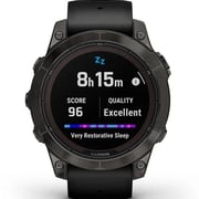 Garmin Fenix 7 Pro Sapphire Solar Edition Carbon Gray DLC Titanium with Black Band Smartwatch 47mm 010-02777-11