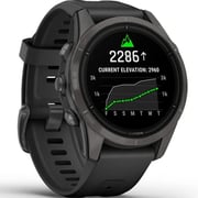 Garmin Epix Pro Gen 2 Sapphire Edition Carbon Grey DLC Titanium With Black Band Smartwatch 42mm 010-02802-15