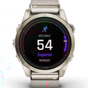 Garmin Epix Pro Gen 2 Sapphire Edition Soft Gold With Cream Heathered Nylon Band Smartwatch 42mm 010-02802-20