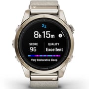 Garmin Epix Pro Gen 2 Sapphire Edition Soft Gold With Cream Heathered Nylon Band Smartwatch 42mm 010-02802-20