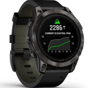 Garmin Epix Pro Gen 2 Sapphire Edition Carbon Grey DLC Titanium With Black Leather Band Smartwatch 47mm 010-02803-30
