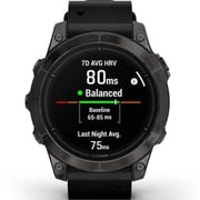 Garmin Epix Pro Gen 2 Sapphire Edition Carbon Grey DLC Titanium With Black Leather Band Smartwatch 47mm 010-02803-30