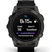 Garmin Epix Pro Gen 2 Sapphire Edition Carbon Grey DLC Titanium With Black Leather Band Smartwatch 47mm 010-02803-30