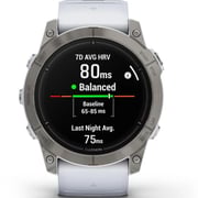 Garmin Epix Pro Gen 2 Sapphire Edition Titanium With Whitestone Band Smartwatch 51mm 010-02804-11