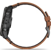 Garmin Epix Pro Gen 2  Sapphire Edition Carbon Grey DLC Titanium With Chestnut Leather Band Smartwatch 51mm 010-02804-30