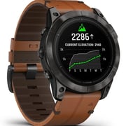 Garmin Epix Pro Gen 2  Sapphire Edition Carbon Grey DLC Titanium With Chestnut Leather Band Smartwatch 51mm 010-02804-30