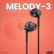 Toreto TOR-1201 Wired In Ear Earphones With Mic Black