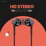 Toreto TOR-1201 Wired In Ear Earphones With Mic Black