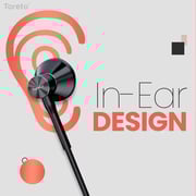 Toreto TOR-1201 Wired In Ear Earphones With Mic Black