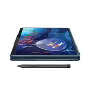 لابتوب لينوفو يوغا بوك 9 13IRU8 قابل للتحويل 2 في 1 (2023) بمعالج إنتل كور i7-1355U الجيل 13 وشاشة OLED مقاس 13.3 بوصة و1TB SSD ورام 16GB وبطاقة إنتل آيريس Xe مشتركة وويندوز 11 هوم ولوحة مفاتيح إنجليزية عربية وبلون أزرق مخضر - الشرق الأوسط [82YQ0025AX]