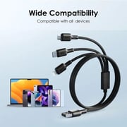 Oraimo Duraline 3 3-in-1 Data Sync Cable 1.2m Black