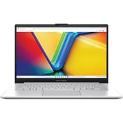 Asus Vivobook Go 14 (2023) Laptop - Intel Core i3-N305 / 14inch FHD / 256GB SSD / 8GB RAM / Shared Intel UHD Graphics / Windows 11 Home / English & Arabic Keyboard / Cool Silver / Middle East Version - [E1404GA-NK039W]