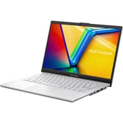 Asus Vivobook Go 14 (2023) Laptop - Intel Core i3-N305 / 14inch FHD / 256GB SSD / 8GB RAM / Shared Intel UHD Graphics / Windows 11 Home / English & Arabic Keyboard / Cool Silver / Middle East Version - [E1404GA-NK039W]