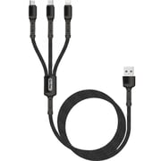 Go-Des 3-In-1 Charging Cable 1.2m Black