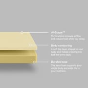 Mahmayi Memory Foam Single Bed Mattress 100x200x15 cm