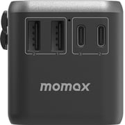 Momax 1-World GaN 65W 5 Ports Multi Plug Travel Adapter Black