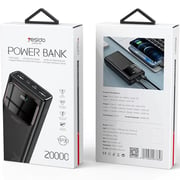 Yesido Power Bank 20000mAh Black YP30