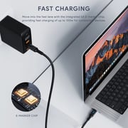 Aukey Nylon Braided USB-C To USB-C Cable 1.8m Black