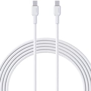 Aukey Nylon Braided USB-C To USB-C Cable 1.8m White
