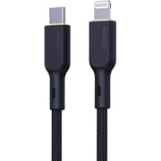Aukey Nylon Braided USB-C To Lightning Cable 1m Black