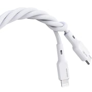 Aukey Silicone USB-C To Lightning Cable 1m White
