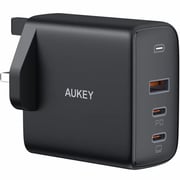 Aukey 3 Port GaN 90W Wall Charger Black