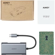 Aukey CB-C75 6 In 1 USB-C Hub Grey